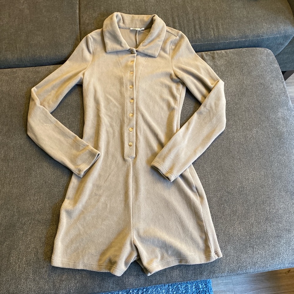 Grey loungewear one piece romper jumpsuit